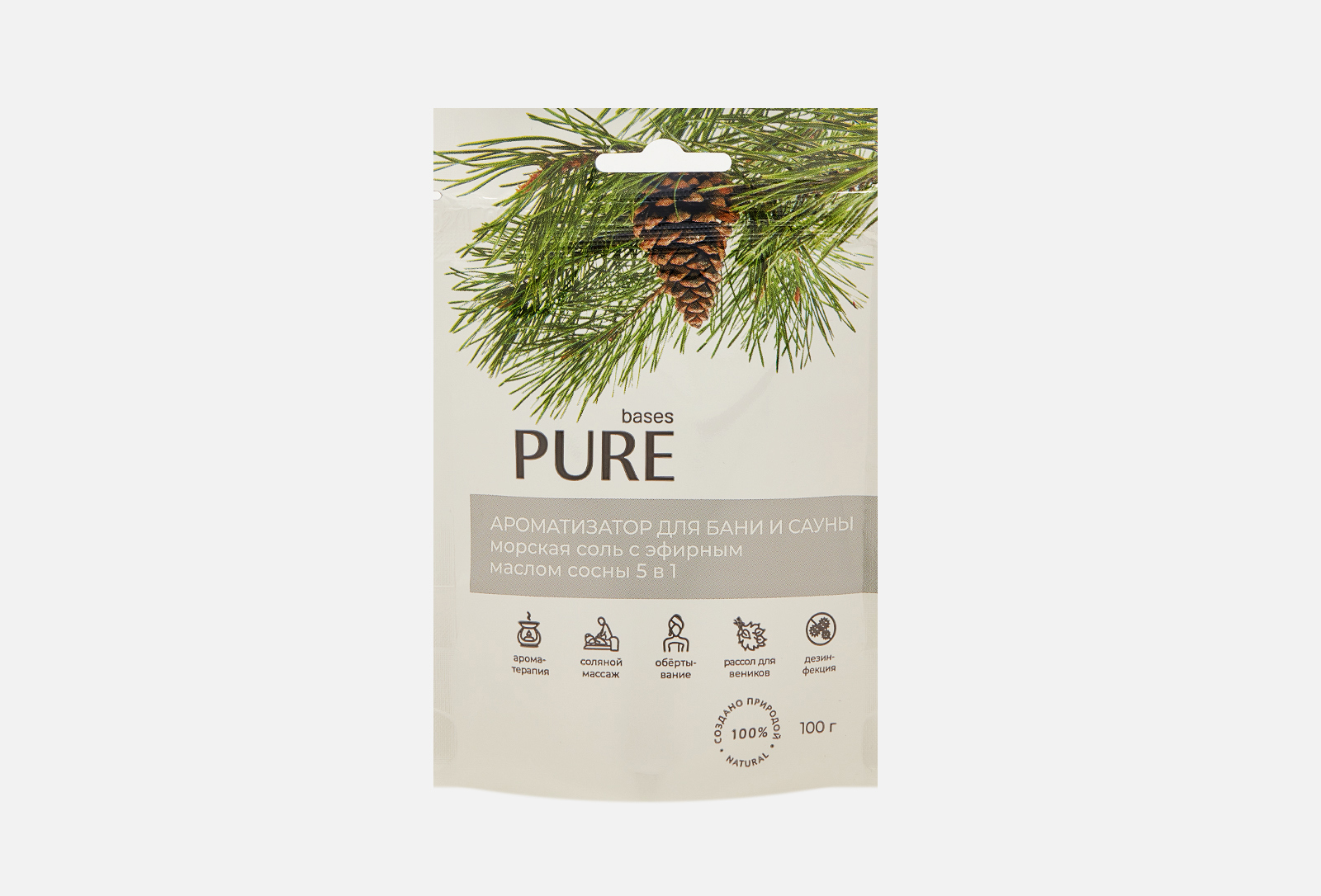 Pure bases Соль и эфирное масло для душа СОСНА 100 г — купить, цена в ...
