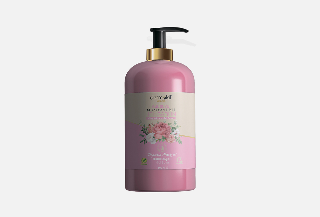 Гель мыло для рук DERMOKIL Rose Water Extract Jel Soap 500 мл