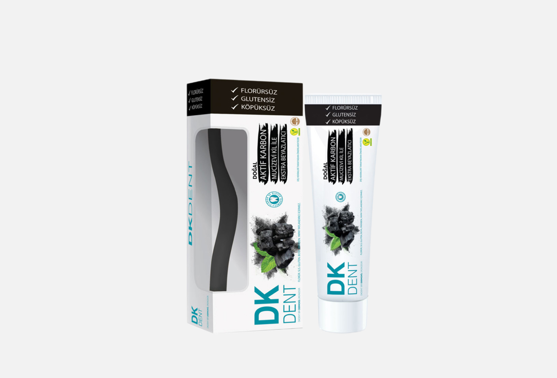 Набор: зубная паста+щетка DKDENT Active Carbon 2 шт зубная паста активная защита десен active зубная паста 75мл