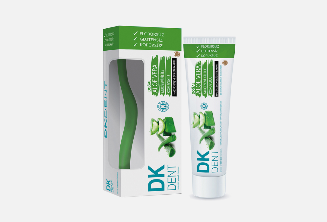 зубная паста DKDENT Aloevera Toothpaste 2 шт зубная паста dkdent active carbon toothpaste 75 мл