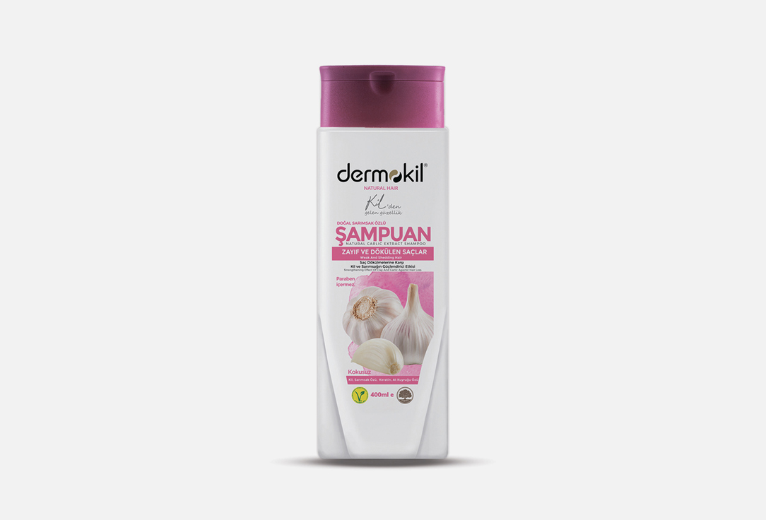Шампунь для волос DERMOKIL Natural Garlic Shampoo 500 мл шампунь для волос dermokil шампунь с арганом для всех волос natural argan extract shampoo