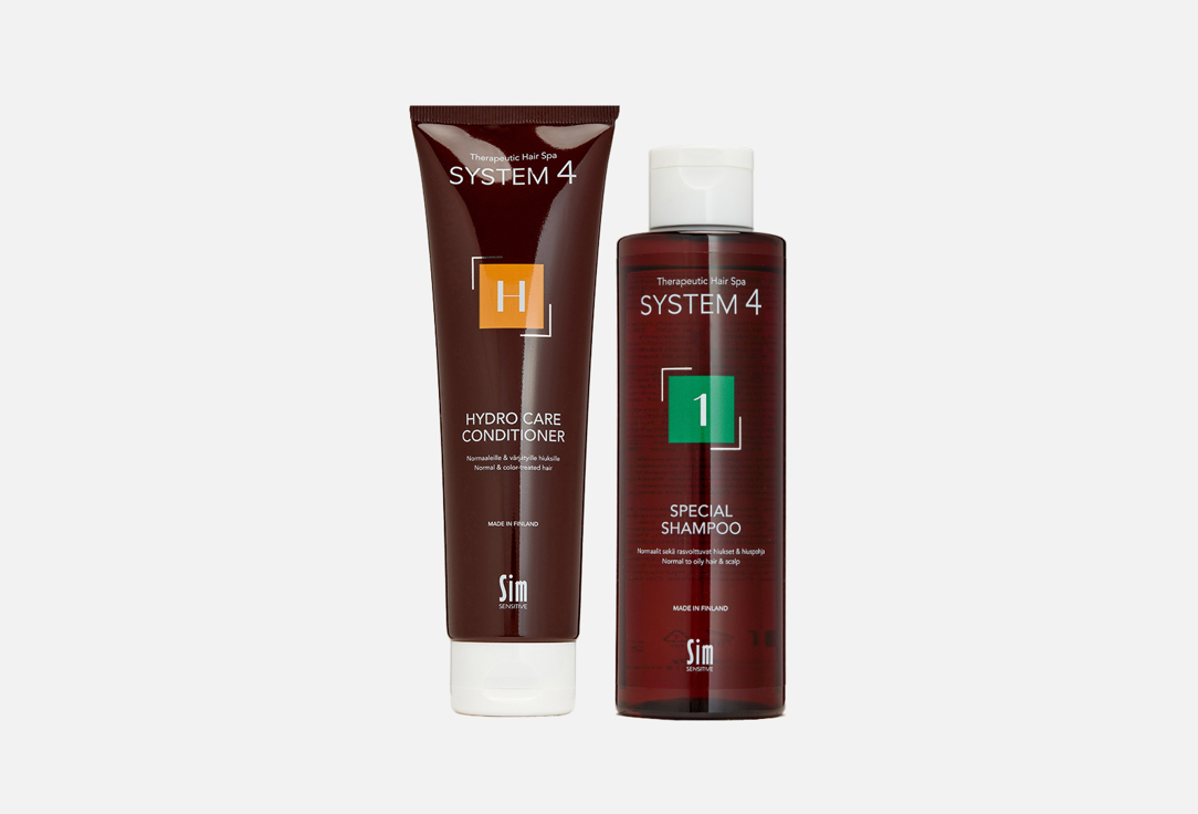 Набор для волос SYSTEM 4 Программа №12 для нормальной и жирной кожи головы, стандарт 2 шт шампунь apicenna противомикробный с хлоргексидином 4% 150мл