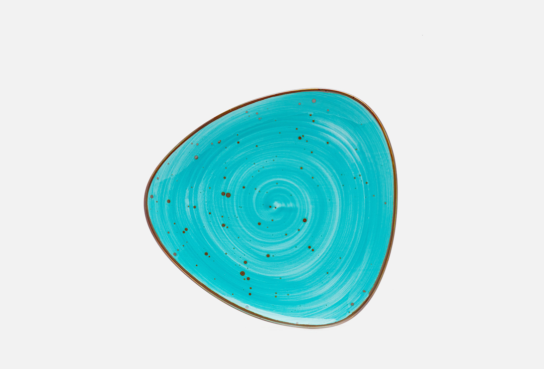 Мелкая тарелка SAMOLD Хорека бирюза, треугольная 1 шт тарелка симпатия 21см глуб стекло