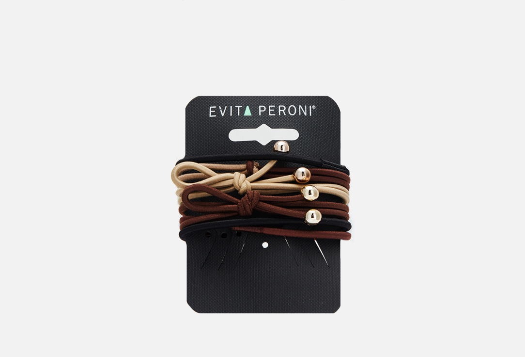 Набор резинок для волос Evita Peroni коричневый 