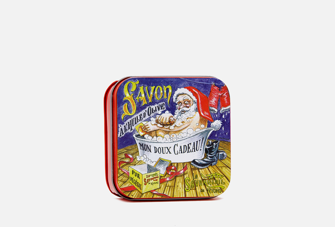 Мыло с апельсином и корицей в металлической коробке LA SAVONNERIE DE NYONS Santa's Bath 100 г мыло твердое la savonnerie de nyons мыло с водорослями