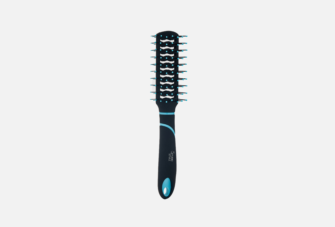 расческа для волос STUDIO STYLE Черный с голубым 1 шт studio style расческа массажная щетка для волос цветная прямоугольная
