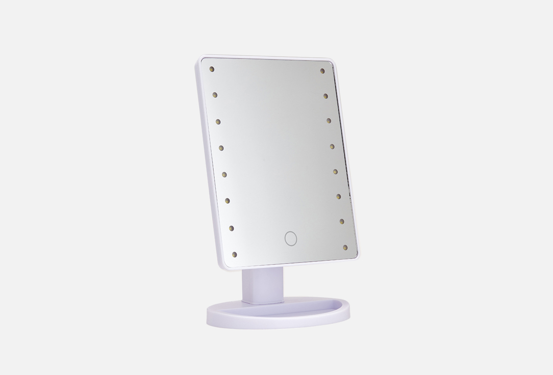 зеркало косметическое tatkraft merry настольное с led подсветкой цвет серый металлик диаметр Зеркало для макияжа BRADEX 16 LED, white 1 шт