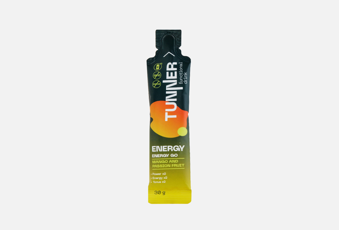 Функциональный напиток TUNNER ENERGY GO 30 г энергетический спортивный напиток smart energy со вкусом тропик тм tunner 10х30гр