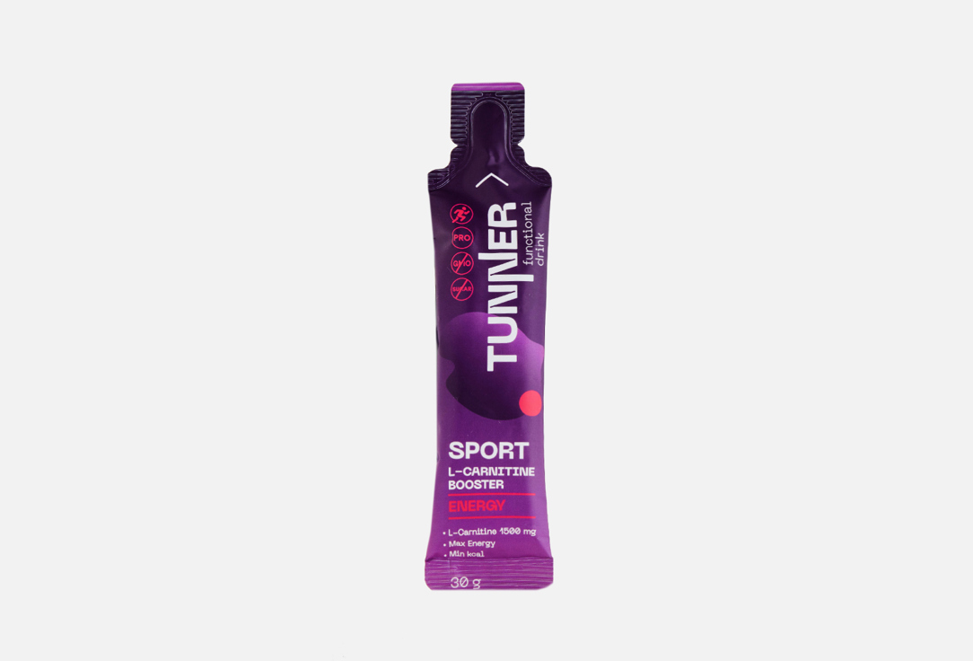 Изображение товара Функциональный напиток TUNNER L-CARNITINE BOOSTER для выносливости и жиросжигания 30 г