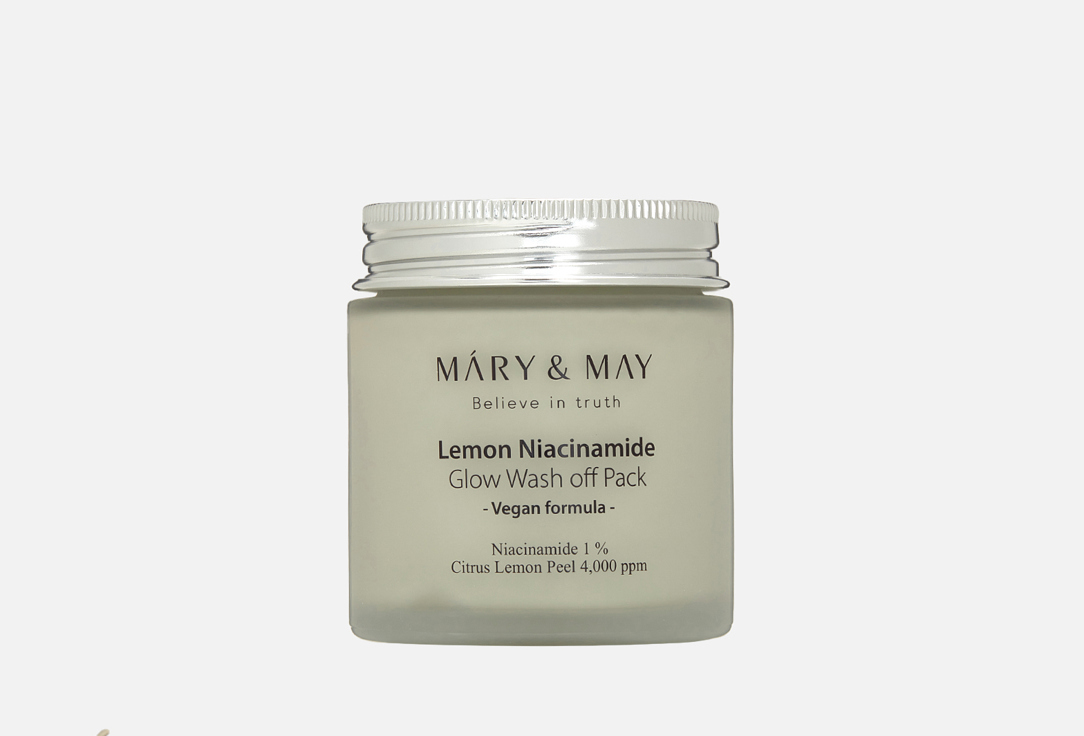 

Осветляющая глиняная маска для лица с лимоном и ниацинамидом MARY&MAY, Lemon Niacinamide Glow Wash Off Pack 1 шт