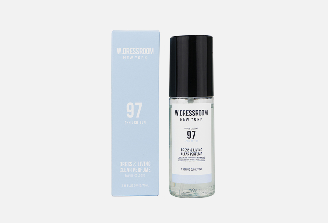 

Парфюмерная вода для одежды и дома W.DRESSROOM, Dress&living clear perfume NO.97 April Cotton 70 мл