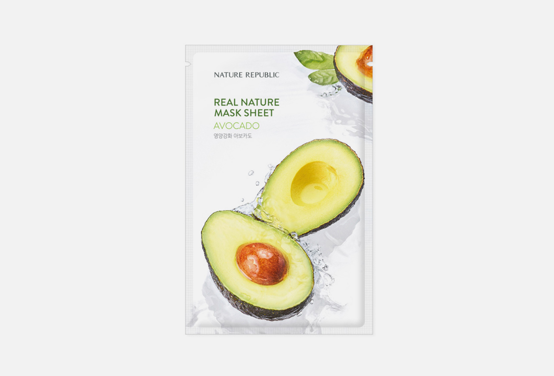 Тканевая маска для лица с экстрактом авокадо Nature Republic Real Nature Mask Sheet Avocado 