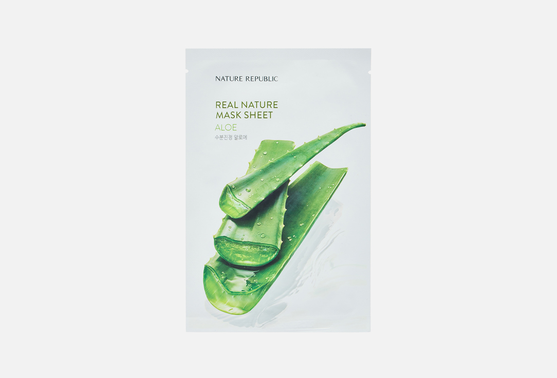 

Тканевая маска для лица с экстрактом алоэ вера NATURE REPUBLIC, Real Nature Mask Sheet Aloe 1 шт