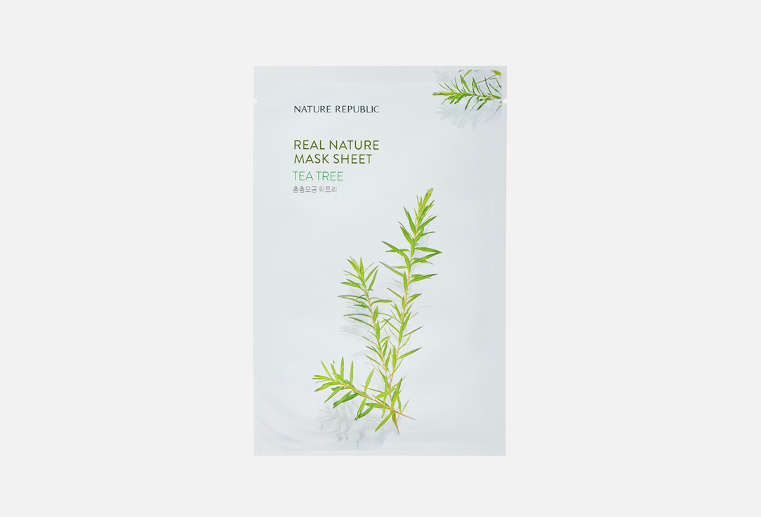 

Тканевая маска для лица с экстрактом чайного дерева NATURE REPUBLIC, Real Nature 1 шт