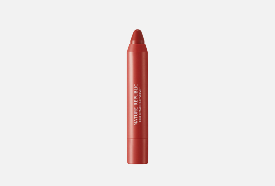 Мягкий карандаш для губ Nature Republic By Flower Eco Crayon Lip Velvet  04, Chilli Red
