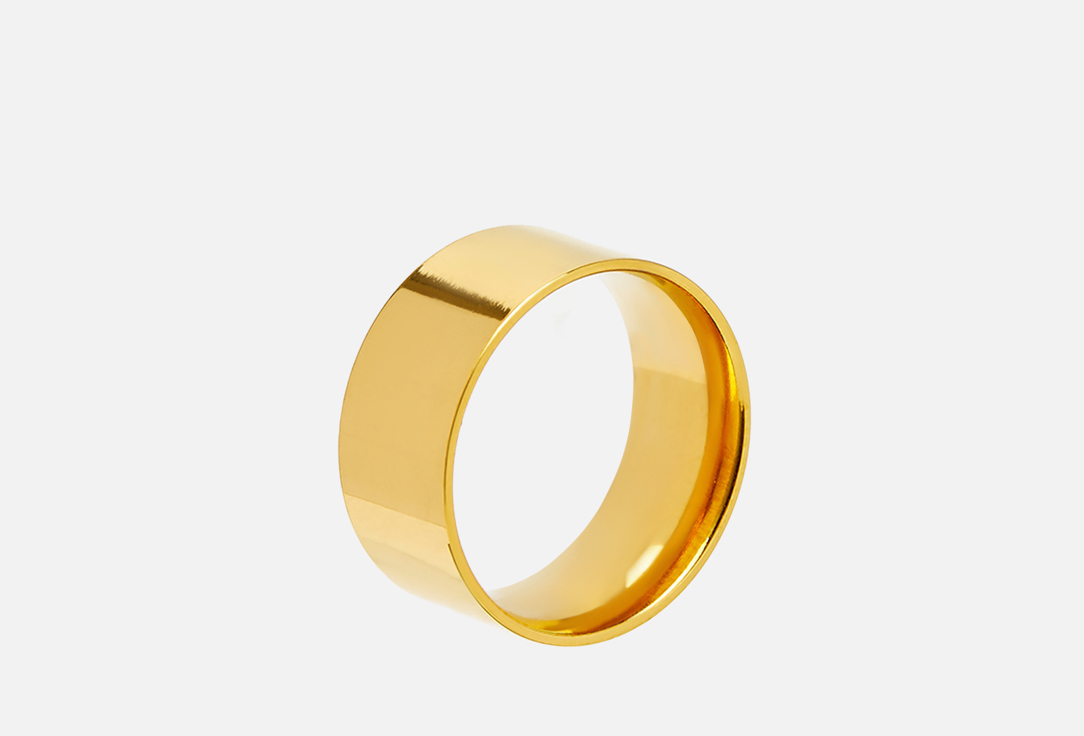 Кольцо COSHI Basic gold 10mm 18,5 мл lisa smith широкое золотистое кольцо с круглым кристаллом