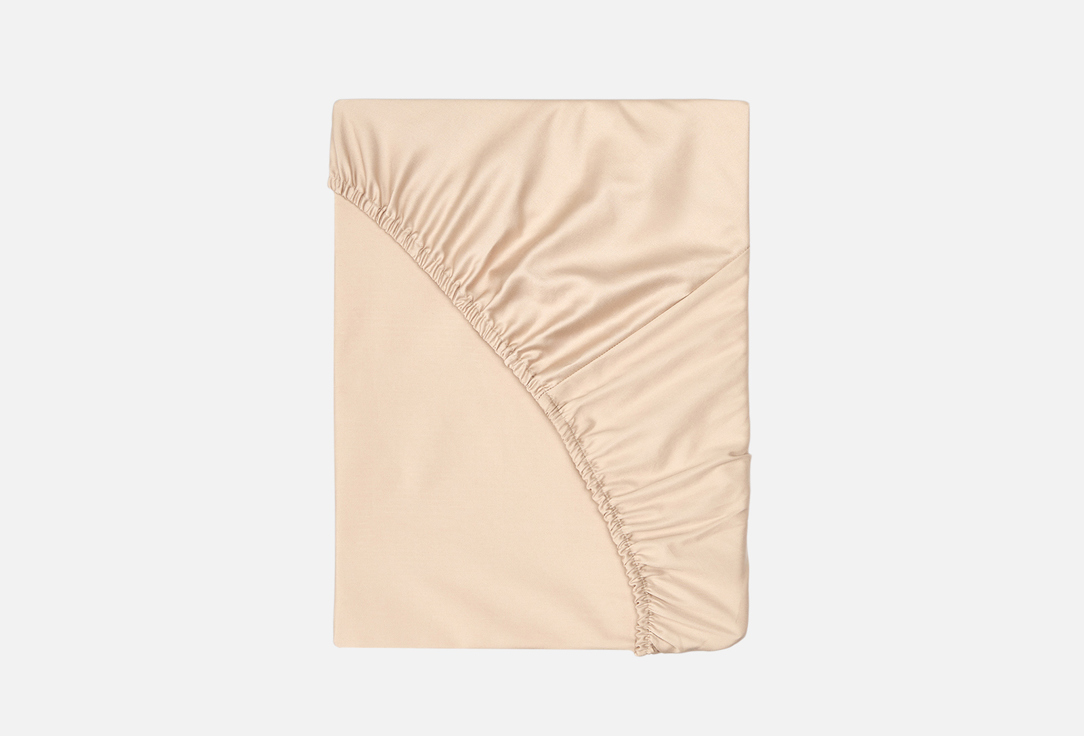 Изображение товара Простыня на резинке Mollen песочно-бежевая, полутораспальная