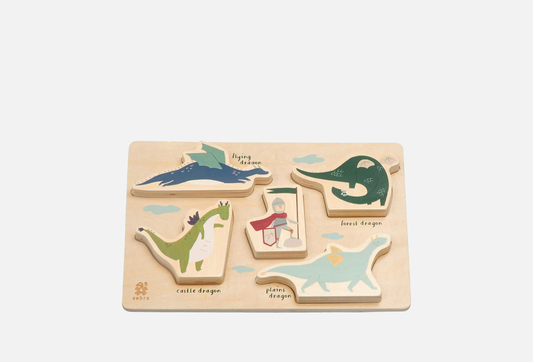 Изображение товара Деревянный пазл Sebra Сказки о Драконах для детей от 1 года