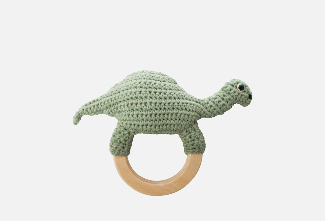 

Вязаная погремушка на кольце SEBRA, Динозавр 1 шт