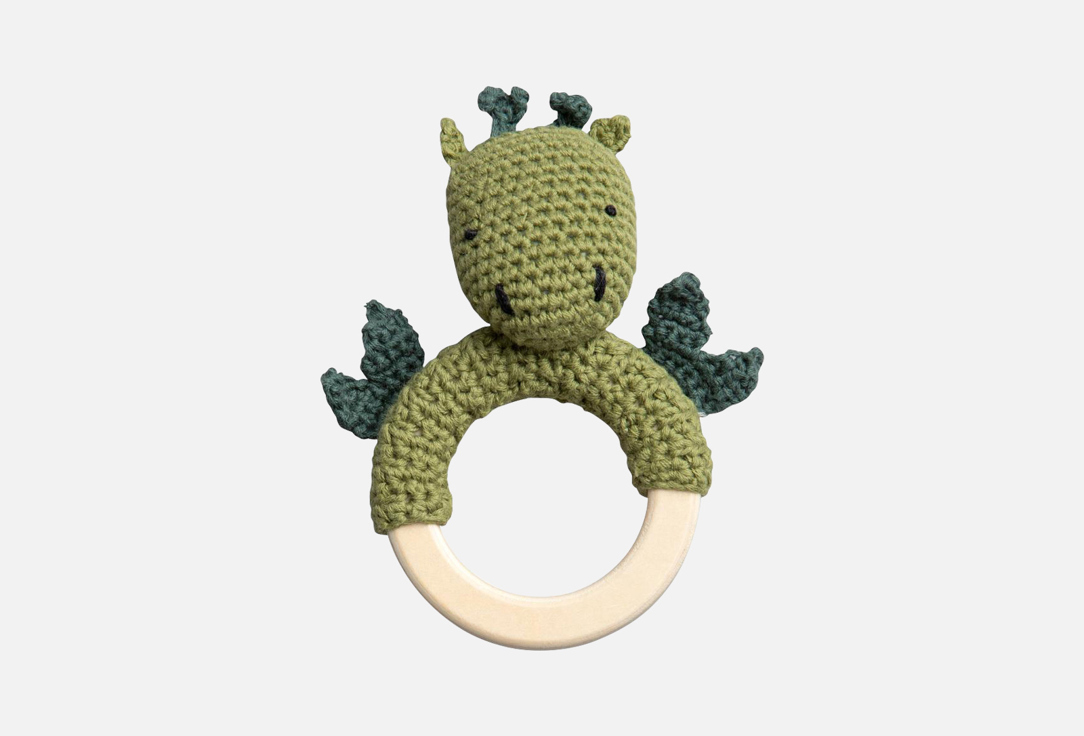 

Вязаная погремушка на кольце SEBRA, Дракон 1 шт