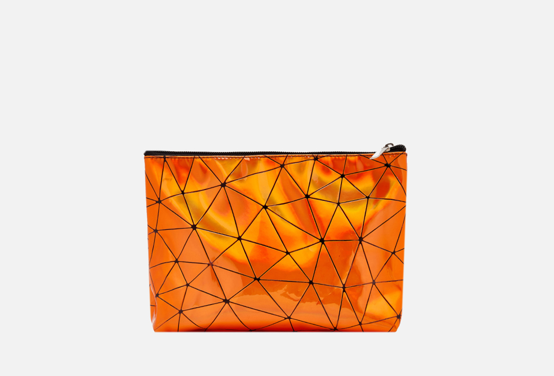 Изображение товара Косметичка средняя KosmoShtuchki оранжевая стильная вместительная