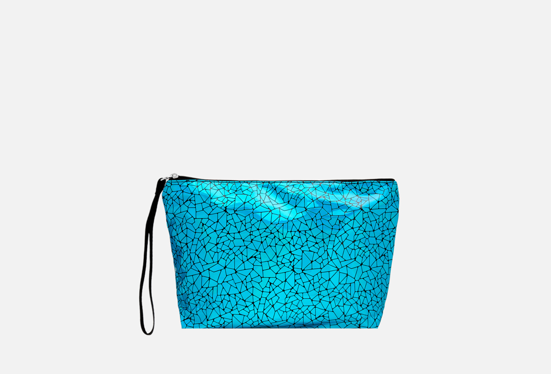 Изображение товара Косметичка KosmoShtuchki большая синяя вместительная и стильная