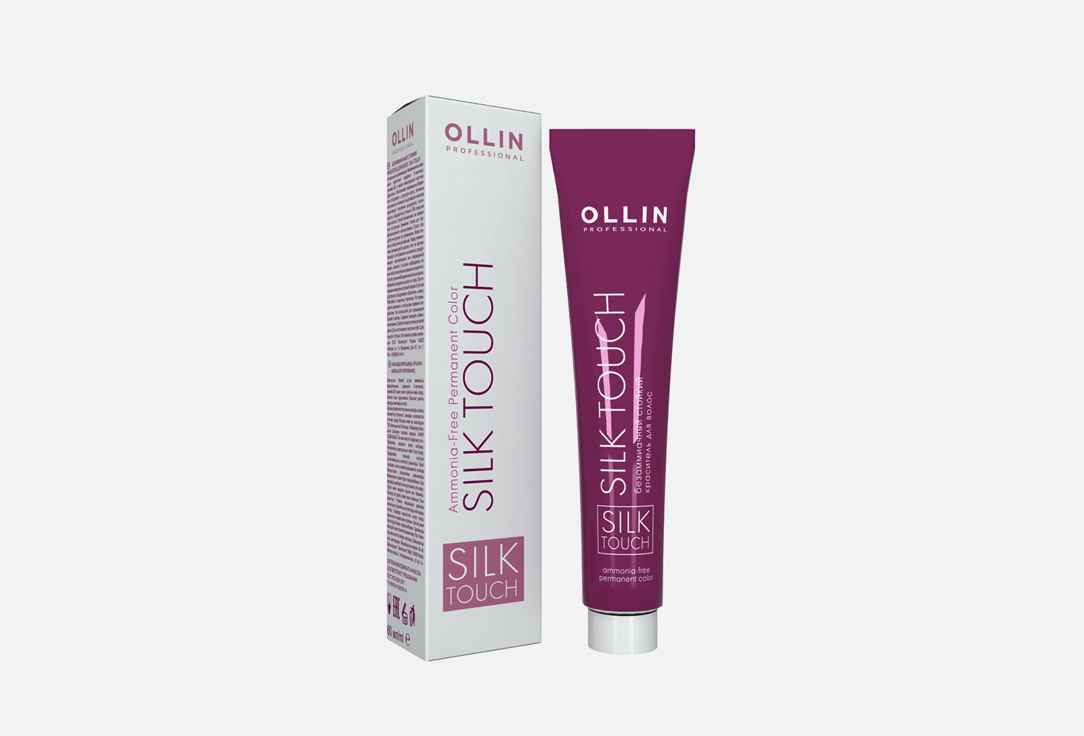 Безаммиачная стойкая краска для волос Ollin Professional SILK TOUCH 5/09, светлый шатен прозрачно-зеленый