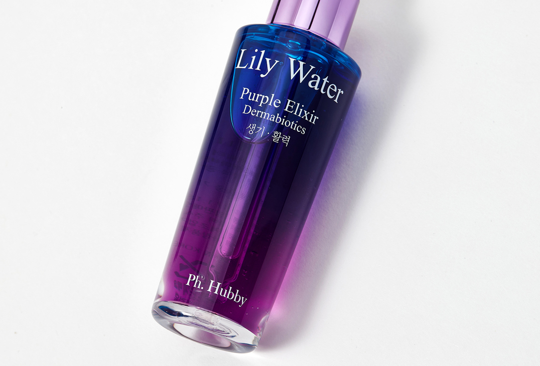 Сыворотка для лица с водной лилией и пробиотиками Ph.Hubby Lily Water Purple Elixir Dermabiotics 