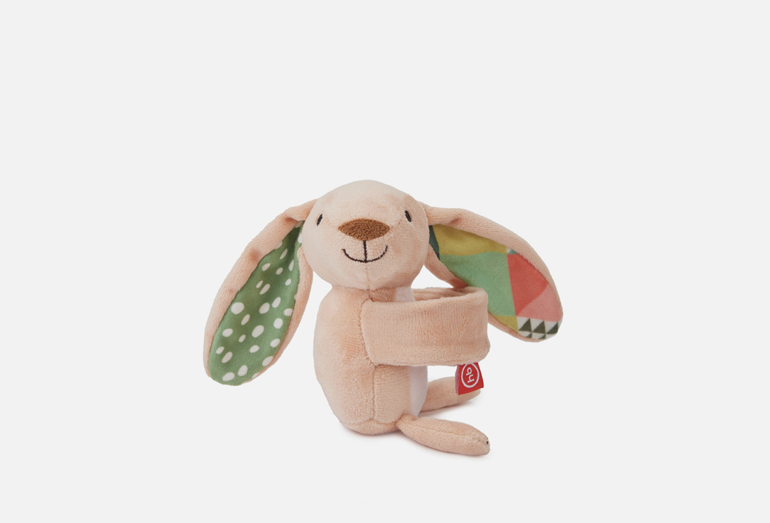 Игрушка-погремушка HAPPY BABY Персиковый зайка 1 шт цена и фото