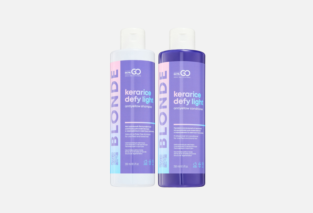 

Набор по уходу за волосами DCTR.GO HEALING SYSTEM, Set tinted shampoo + conditioner 2 шт