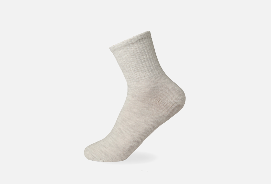 Изображение товара Женские носки R&S светло-серые меланж из хлопка со спандексом