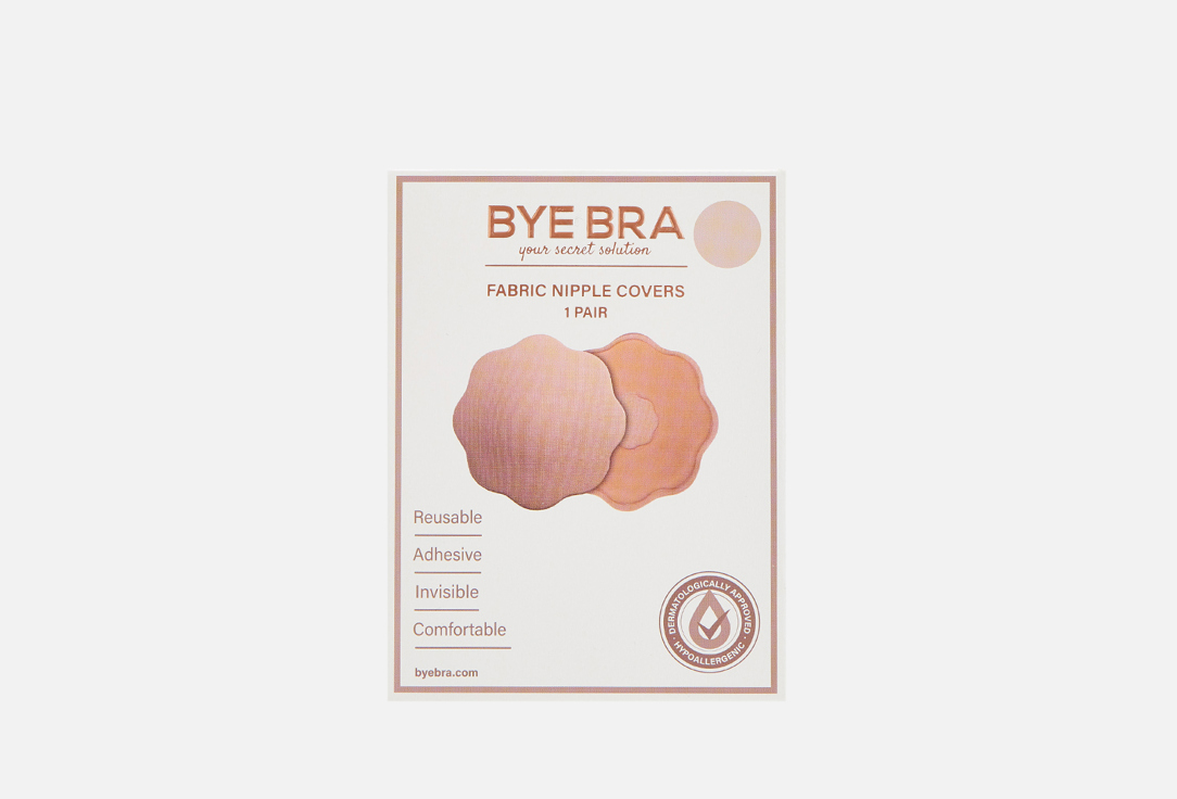 

накладки на грудь BYE BRA, Бежевый, Fabric Nipple Covers