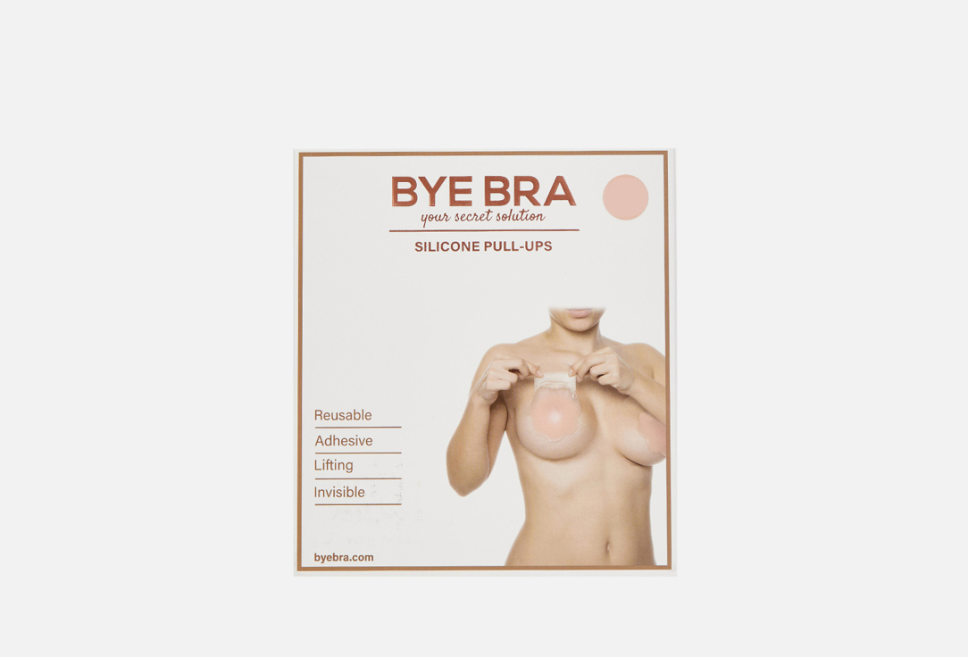 накладки на грудь BYE BRA Silicone Pull-Ups Бежевые XL мл накладки на грудь bye bra adhesive free nipple covers бежевые