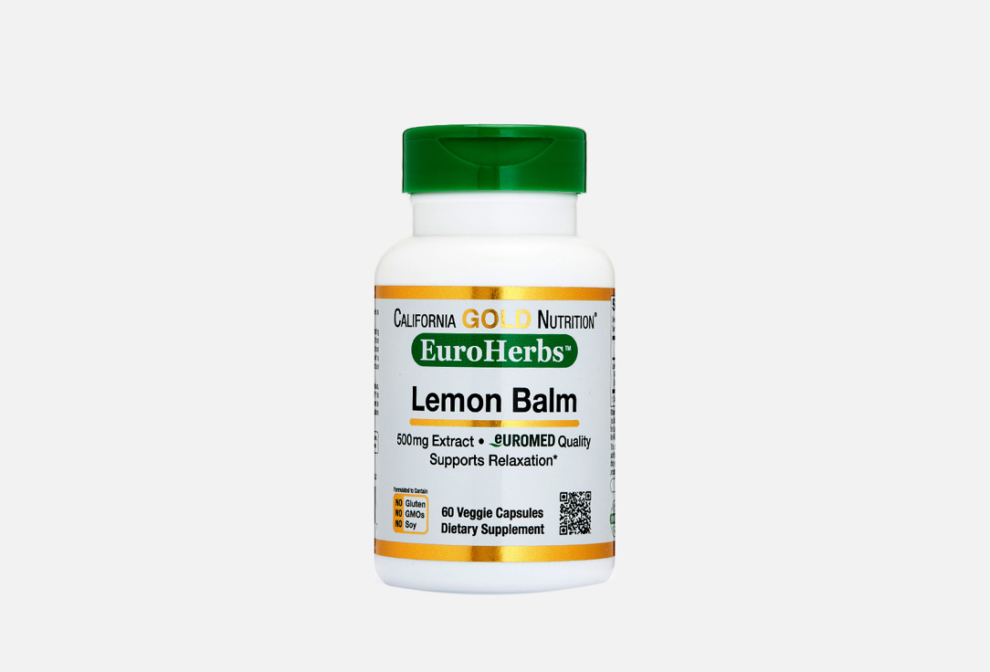 БАД для сохранения спокойствия California Gold Nutrition lemon balm экстракт мелиссы 