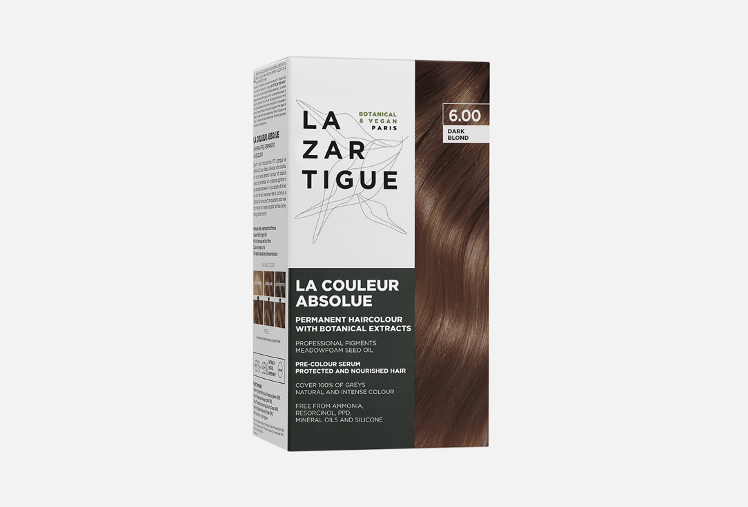 Безаммиачная краска для волос Lazartigue COULEUR ABSOLUE 6.00, Тёмный блондин