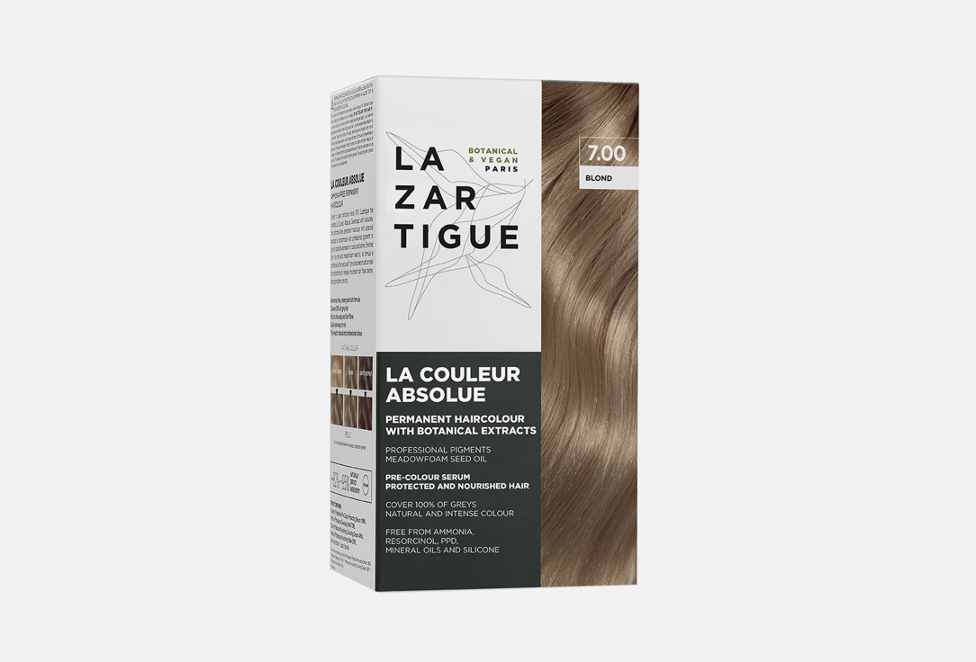 Безаммиачная краска для волос Lazartigue COULEUR ABSOLUE 7.00, Блондин