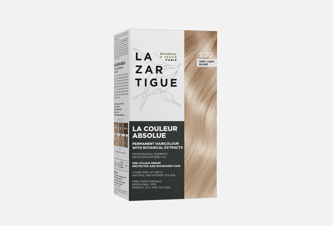 Изображение товара Безаммиачная краска для волос Lazartigue COULEUR ABSOLUE 100% покрытие седых волос