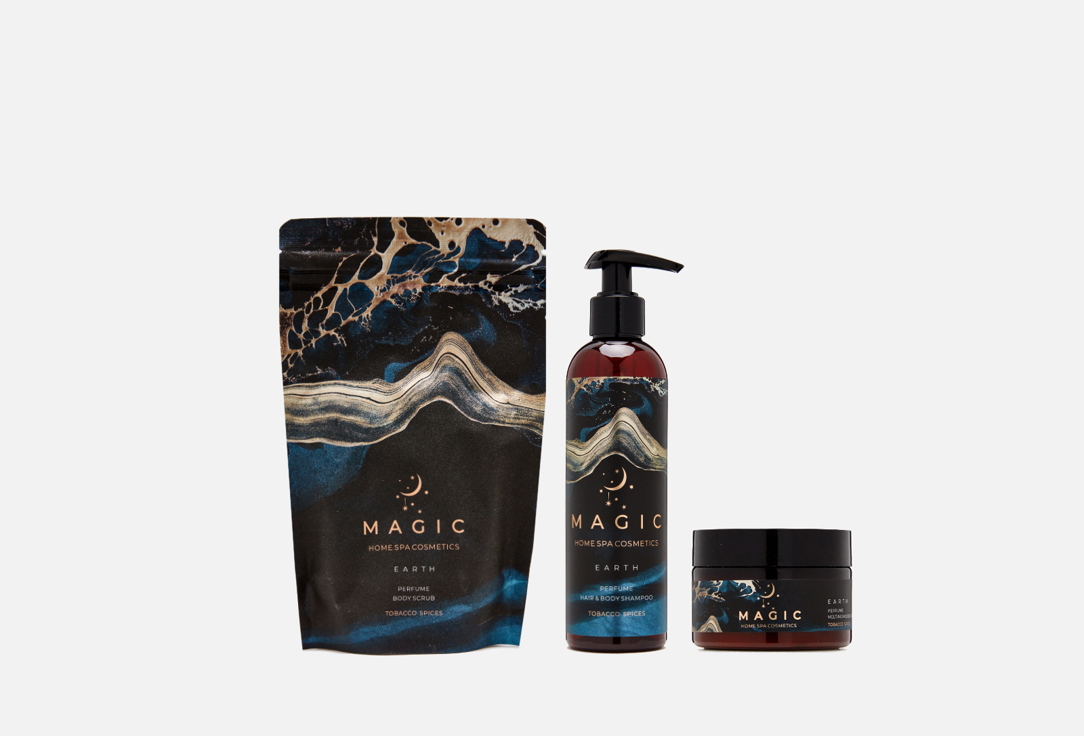 Изображение товара Подарочный набор MAGIC 5 ELEMENTS Tobacco spices для ухода за телом 250 мл шампунь скраб мусс