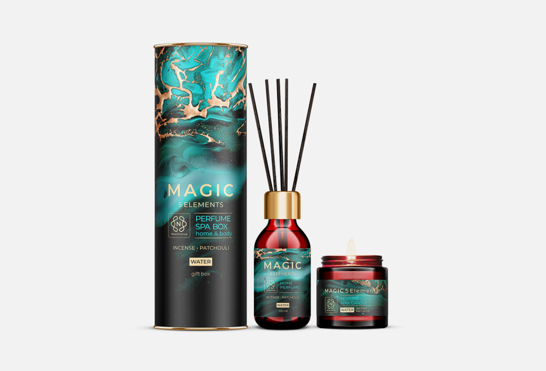 Подарочный набор MAGIC 5 ELEMENTS MAGIC WATER AROMATHERAPY - Incense patchouly 1 шт аромат для дома magic 5 elements magic water incense patchouly 100 мл