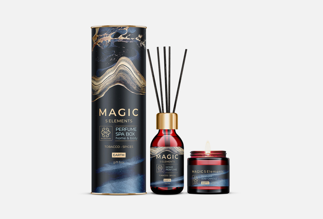 Подарочный набор MAGIC 5 ELEMENTS MAGIC EARTH AROMATHERAPY - Tobacco spices 1 шт шампунь парфюмированный для волос и тела magic earth tobacco spices