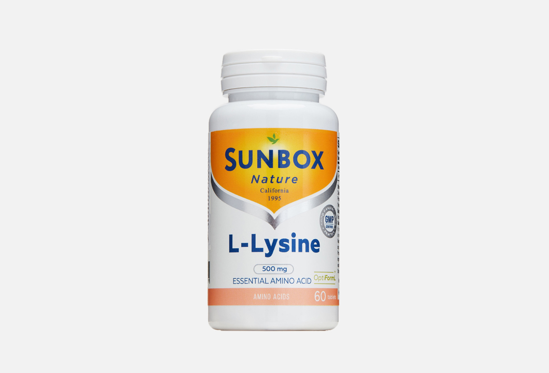Биологически активная добавка SUNBOX NATURE L-Lysine HCL 60 шт sunbox nature l arginine 500 mg