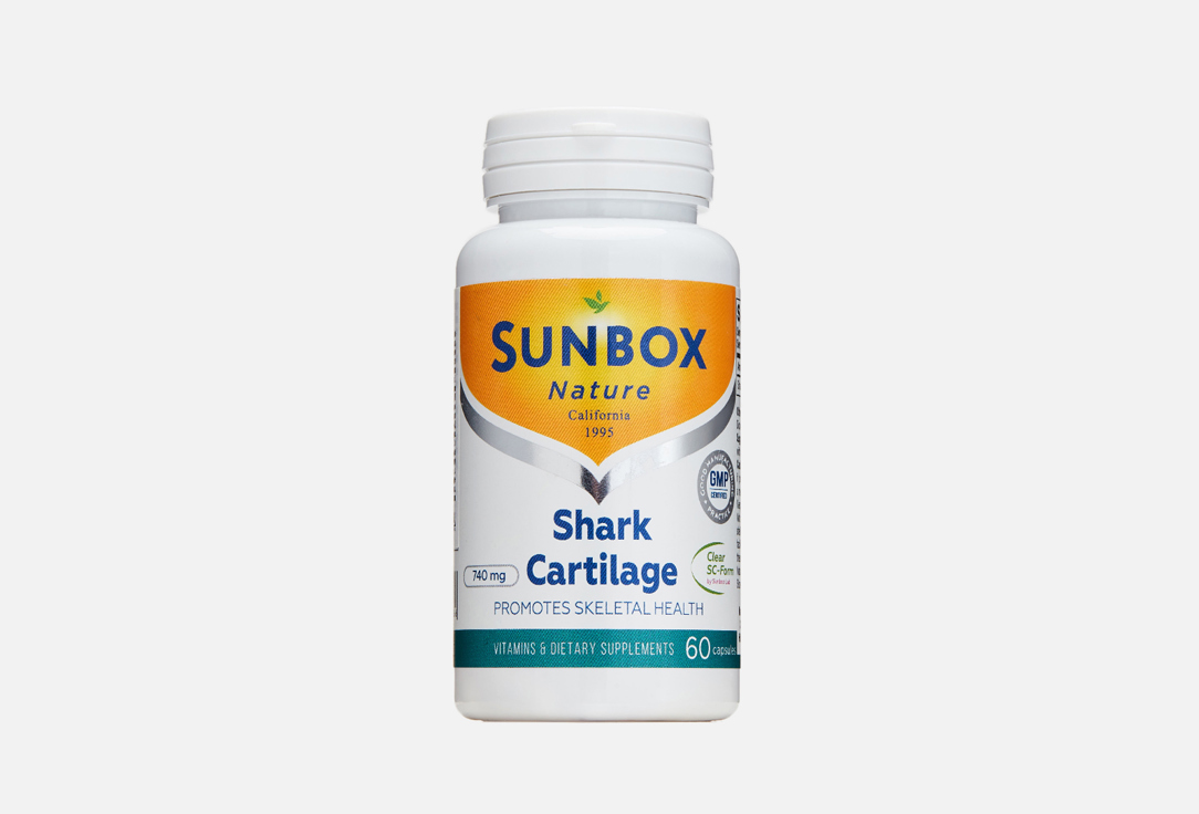 биологически активная добавка sunbox nature taurine 60 шт Биологически активная добавка SUNBOX NATURE Кальций shark cartilage 60 шт