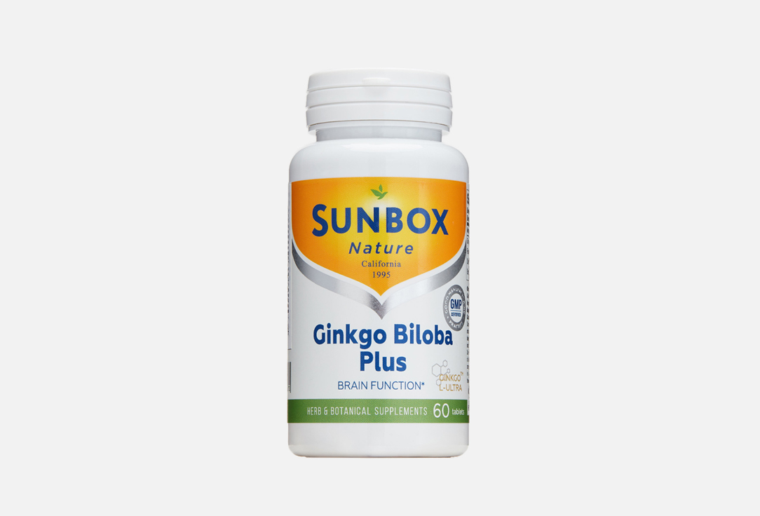 БАД для улучшения памяти и внимания Sunbox Nature gingko biloba plus гинкго билоба, шиповник, листья малины, корень солодки 