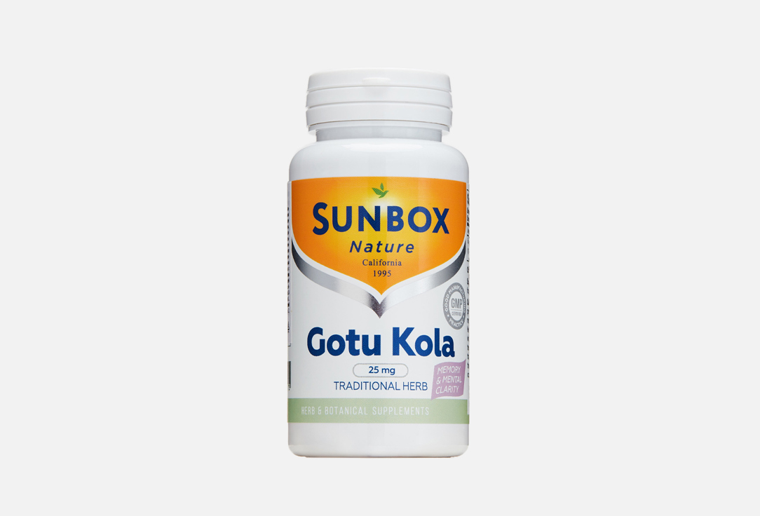 Биологически активная добавка SUNBOX NATURE Gotu Cola 60 шт биологически активная добавка sunbox nature cla conjugated linoleic acid 60 шт