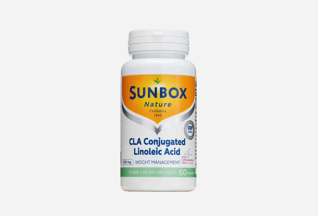 Биологически активная добавка SUNBOX NATURE CLA Conjugated Linoleic Acid 60 шт биологически активная добавка weider cla capsules 120 шт