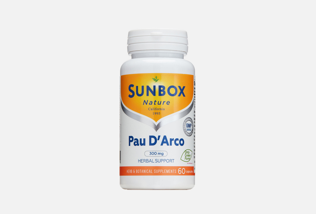 Биологически активная добавка SUNBOX NATURE Pau D'Arco 60 шт биологически активная добавка sunbox nature cla conjugated linoleic acid 60 шт