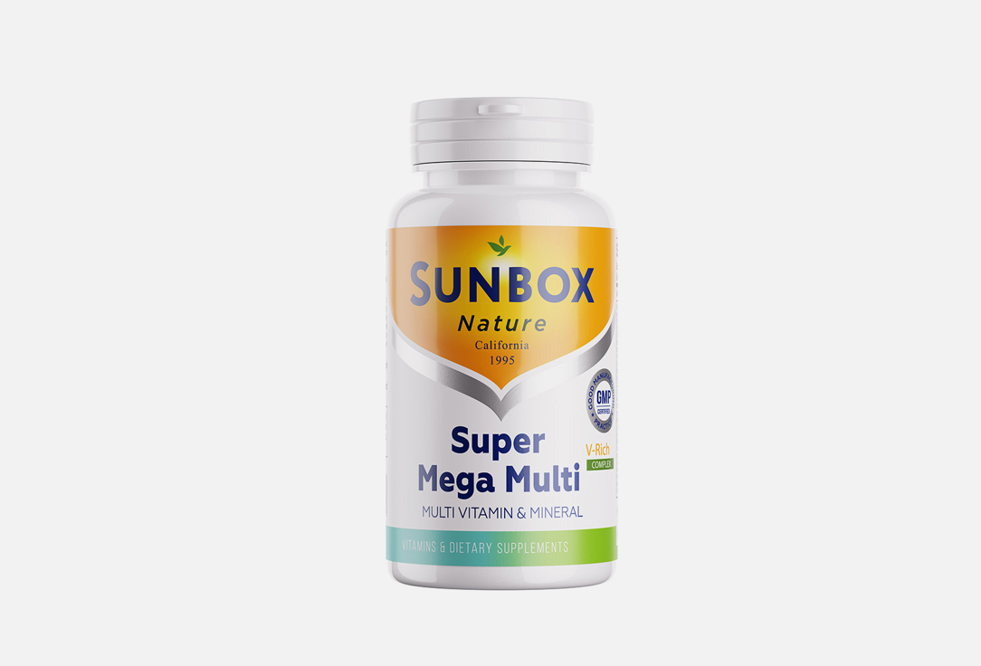 Биологически активная добавка SUNBOX NATURE SuperMega Multi 60 шт биологически активная добавка kiki health organic multi mushroom 60 шт