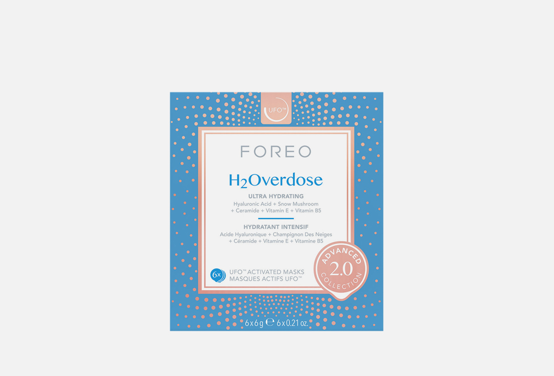 Маски тканевые FOREO UFO Masks H2Overdose 6 шт