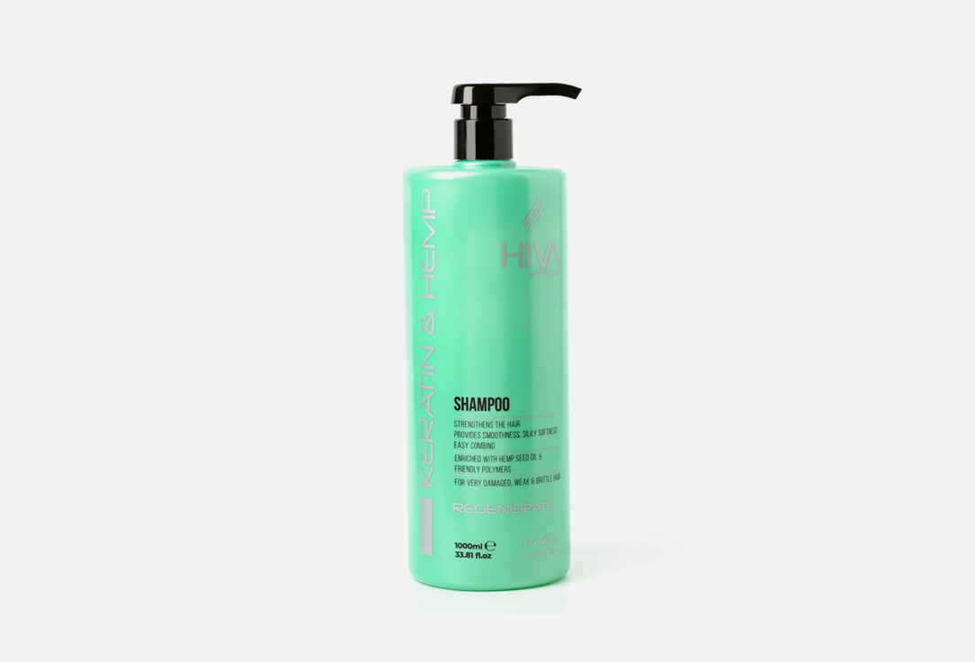 Шампунь для волос EVOQUE Hiva Keratin & Hemp 1000 мл кондиционер для волос evoque hiva collagen argan 100 мл