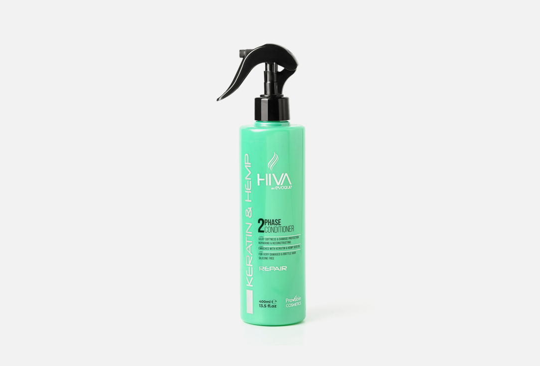 маска для волос evoque hiva keratin Двухфазный кондиционер для волос EVOQUE Hiva Keratin & Hemp Two Phase 400 мл